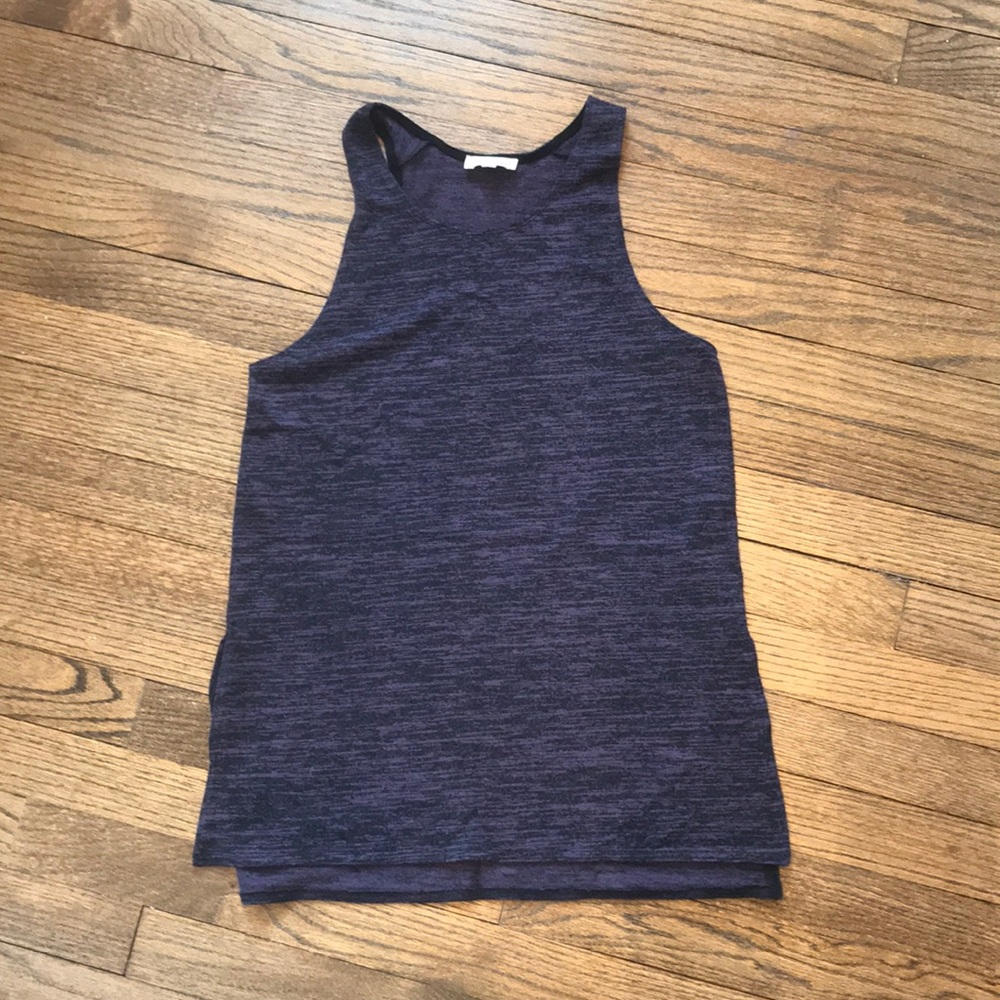 soft black and purple tank top